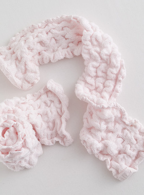 日本Franc泡泡毛巾软绵绵弹力棉花糖少女儿婴幼儿童洗脸包头发带