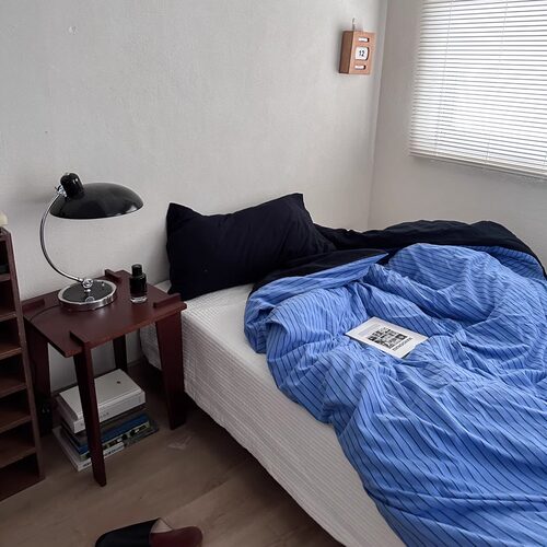 简约条纹纯棉单个被套单件全棉双人单人被罩色织水洗棉