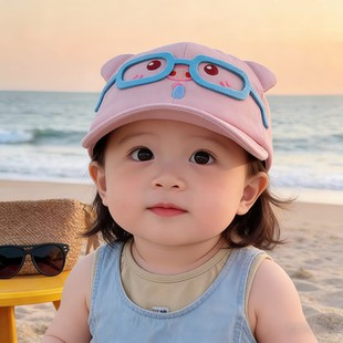 巨好看的宝宝帽子春款可爱超萌软檐鸭舌帽男女宝宝外出遮阳防晒帽