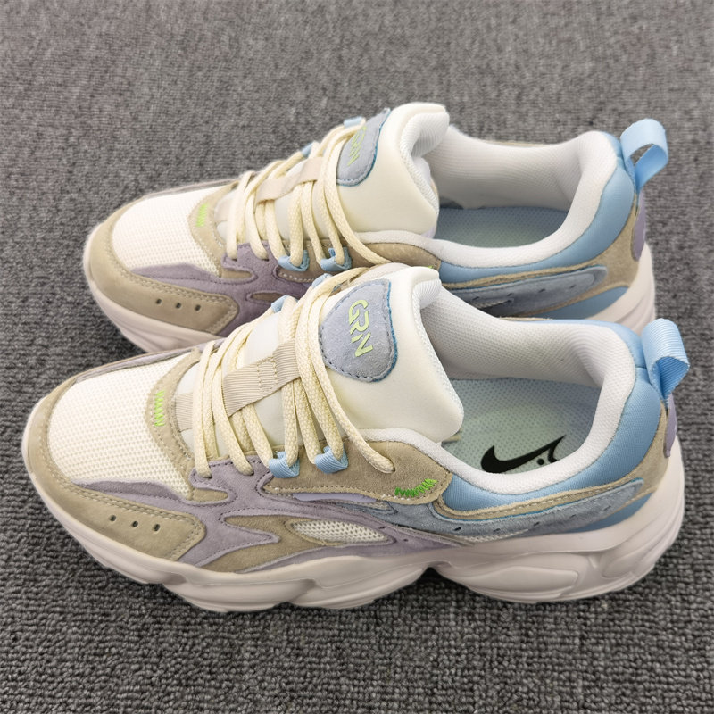 贵人鸟女鞋2023秋季新款网面透气学生厚底轻便运动休闲跑步老爹鞋