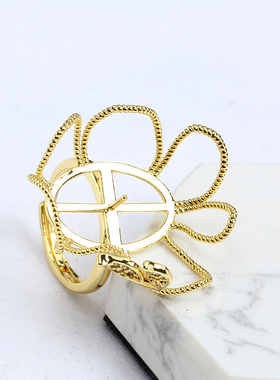 大花篮款珍珠开口戒配件空托