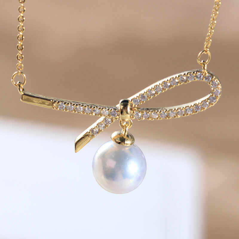 DIY通勤单结珍珠配件铜镀金