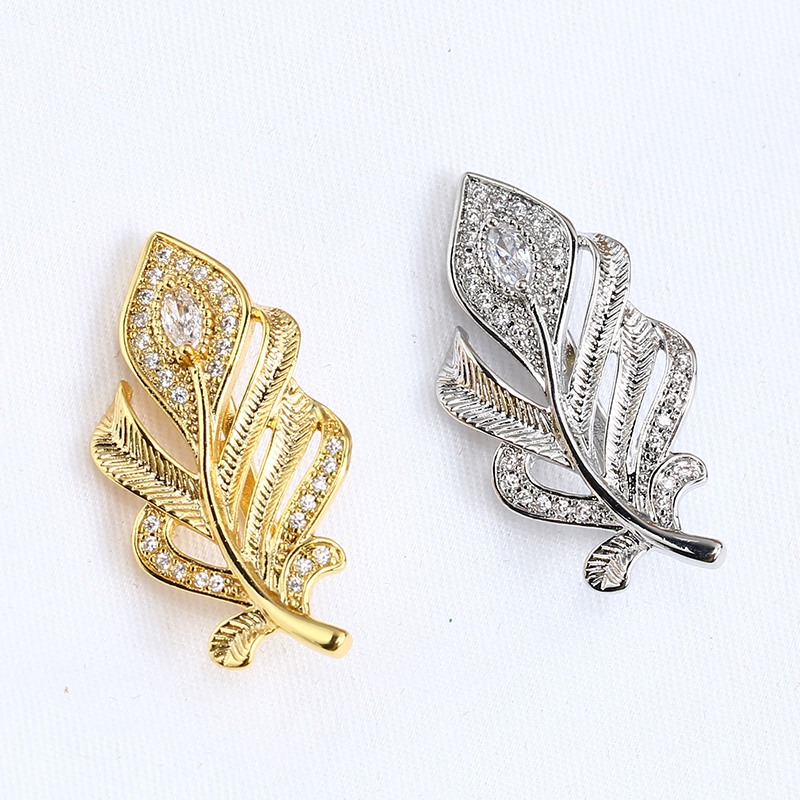 配饰配件精致大树叶卡扣
