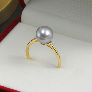 S925纯银电镀简单光面百搭款珍珠戒指开口空托 DIY配饰配件气质女