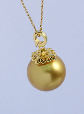 时尚中式花纹珍珠配件S925纯银