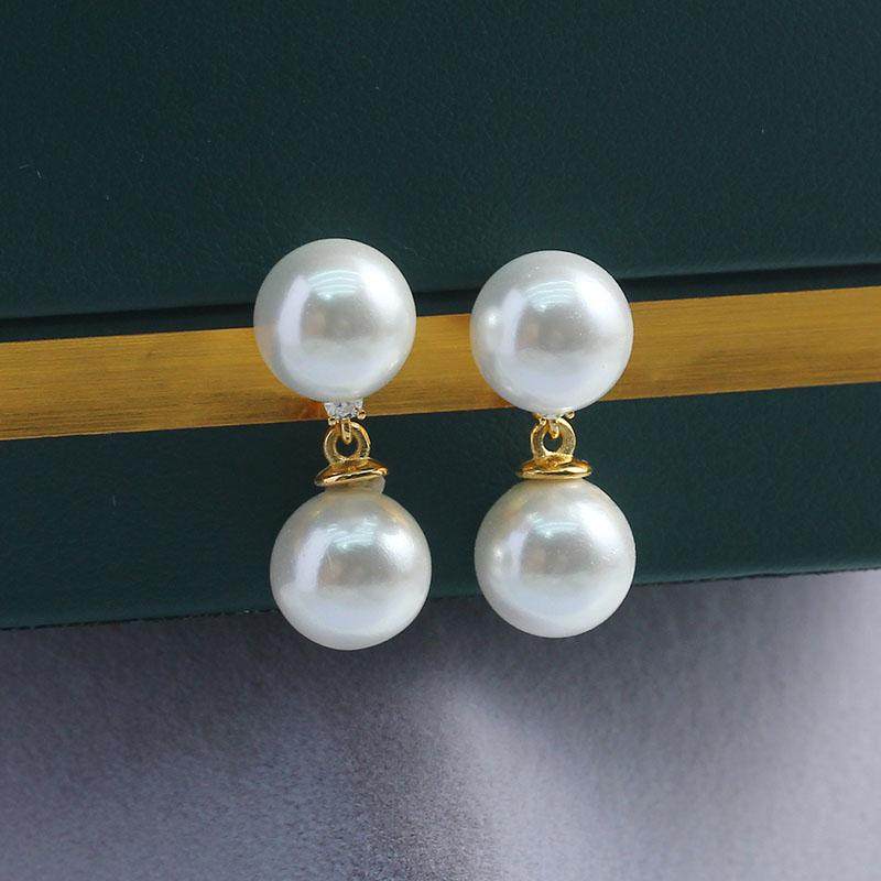 DIY珍珠配件新款S925纯银锆石双头珍珠耳饰空托时尚精致百搭通勤,饰品/流行首饰/时尚饰品新,耳钉,淘宝优惠券,粉丝福利购,淘宝优惠卷