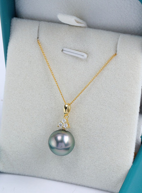 小山塔款精致锆石珍珠吊坠空托