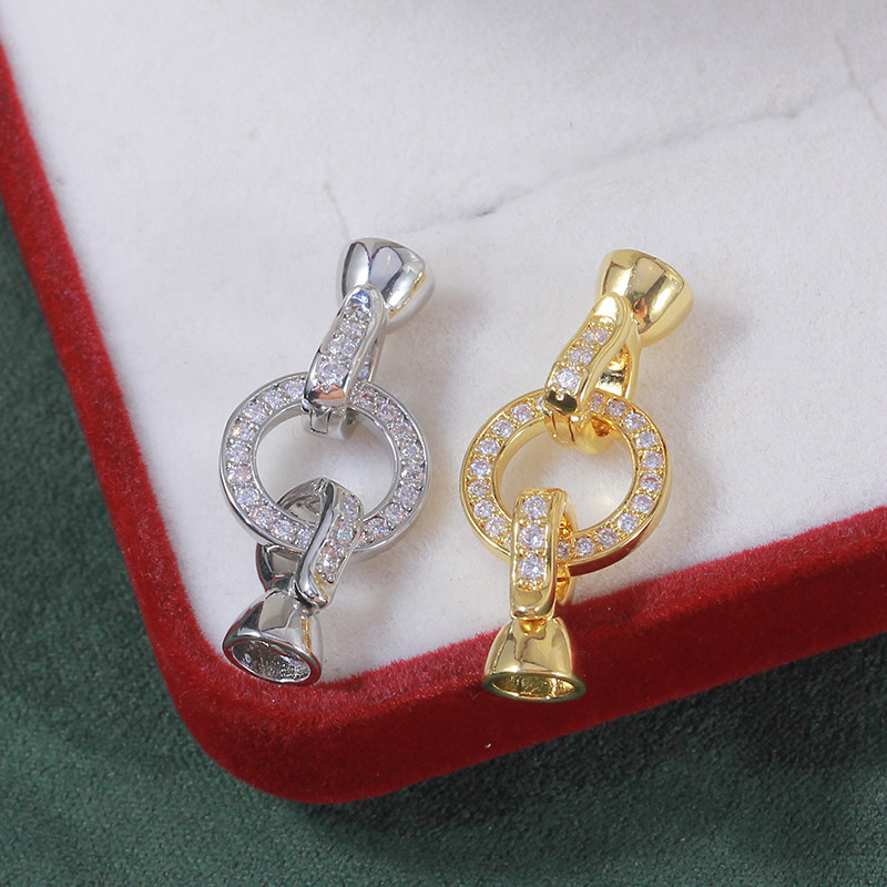 DIY珍珠配件 铜镀金圆圈微镶锆石珍珠项链搭扣手链连接扣配件女,饰品/流行首饰/时尚饰品新,扣,淘宝优惠券,粉丝福利购,淘宝优惠卷