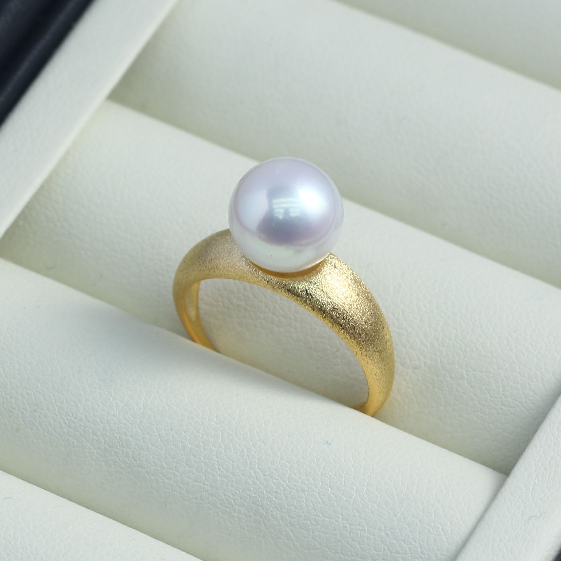 贝之语S925纯银磨砂简约戒指