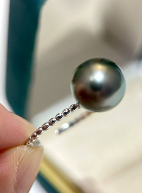 S925纯银优雅天然淡水珍珠戒指