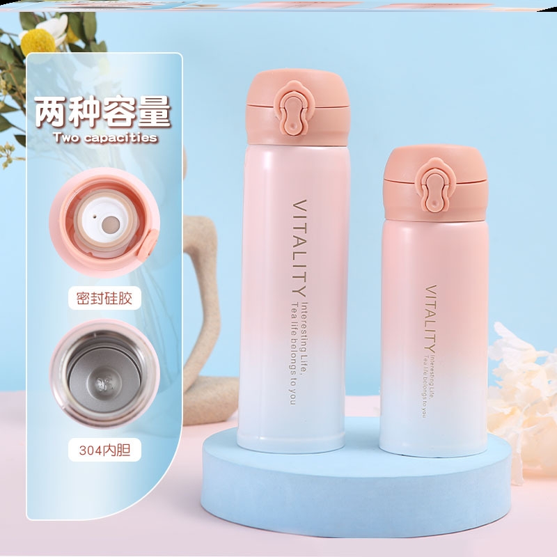 保温杯外出携带小巧便携女生男生保温壶宿舍红色男士款女士款吸管