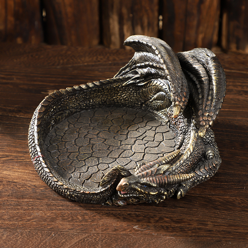 欧式家用高级感烟灰缸客厅创意个性潮流时尚男生生日礼品轻奢摆件