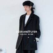 Sea Cabin 黑醋栗豆蔻 鹿与飞鸟 双色非正式 宽松西服外套6518