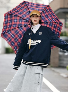 秋冬直降/打造冬日活力感!减龄元气学院风美式休闲卫衣棉服5464