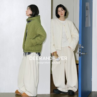 轻暖绗棉两色绗线棉服外套7075 配两戴帽 鹿与飞鸟 青草蛋糕
