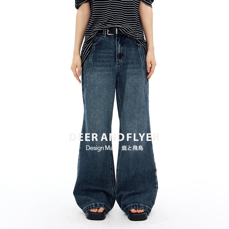 鹿与飞鸟“特调朗姆”直腿腔调感水洗压线弹力显瘦微喇牛仔裤6392,女装/女士精品,牛仔裤,淘宝优惠券,粉丝福利购,淘宝优惠卷