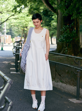 鹿与飞鸟“雪顶棉花糖”南瓜裙极简无袖背心连衣裙6087巛