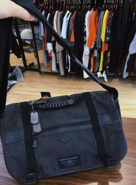 25731魔域机车美国哈雷复古野战狗牌做旧手提包单肩包斜挎包