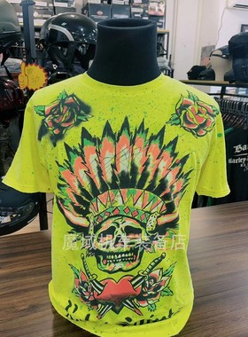 23621AF旗下魔域机车墨西哥产高端重磅机车摇滚T恤