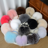 超大狐狸毛耳捂可伸缩加厚保暖简约耳罩秋冬女真皮草毛绒耳套耳暖