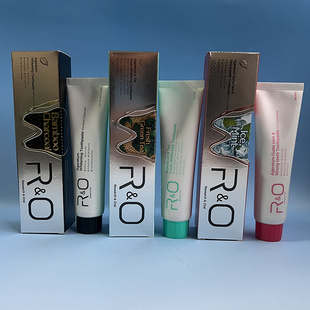 进口R&O美国RO牙膏绿茶清新薄荷冰爽备长炭洁净牙膏 假一赔十