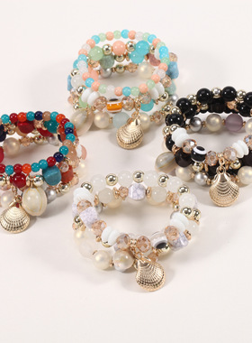 女树脂合金欧美弹力手链