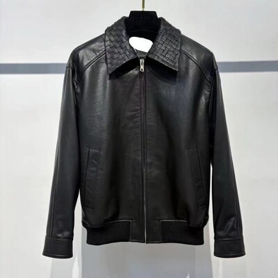 【B*V同源丨奢品级手工编织皮衣】王珞丹同款 时尚洋气皮衣JK1913