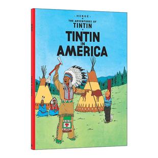 英文原版 The Adventures Of Tintin Tintin In America 丁丁历险记之丁丁在美洲 儿童精装漫画 英文版 进口英语原版书籍