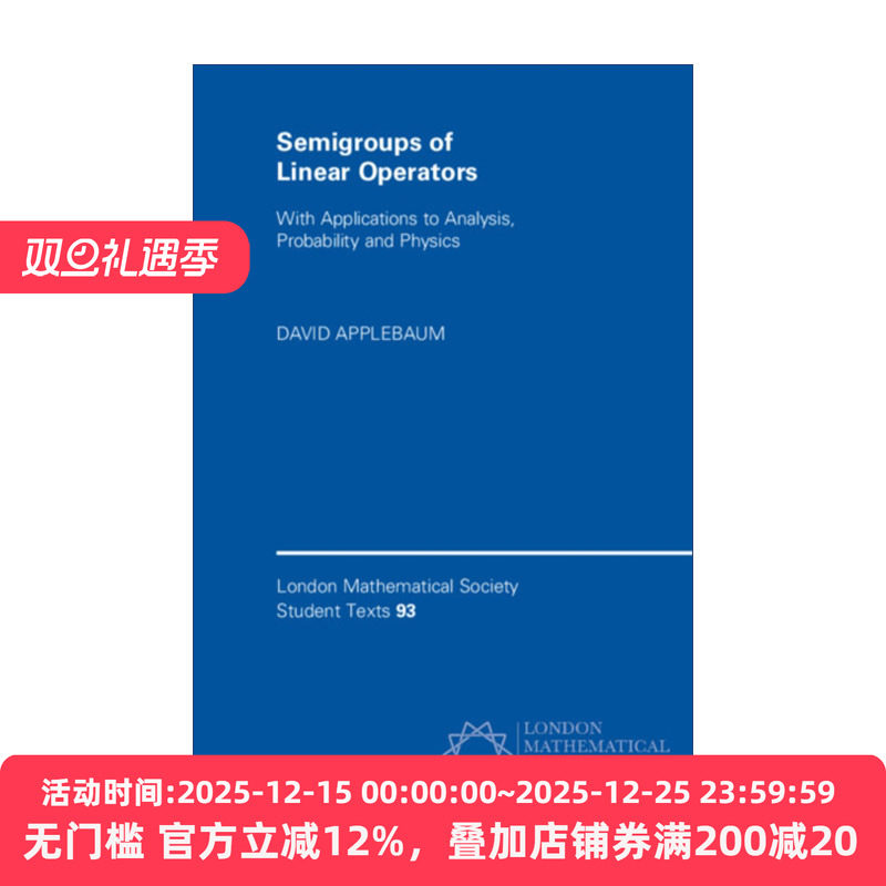 Semigroups of Linear Operators 线性算子半群 伦敦数学会学生文本系列