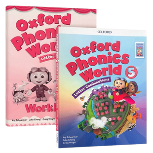 Oxford Phonics World 5级别课本+练习册 牛津英语自然拼读世界教材5级别含APP  英文原版小学英语字母发音A-Z教辅