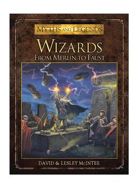 英文原版 Wizards 魔法师传说 从梅林到浮士德 彩色插画 神话传说再现系列 英文版 进口英语原版书籍