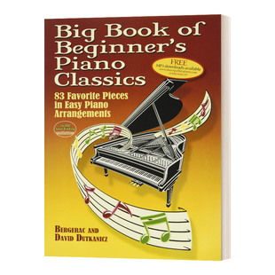 Book Piano 音乐教辅 进口英语书籍 大书 Big Beginner 钢琴编曲 Classics 83首最喜欢 英文原版 初学者钢琴经典