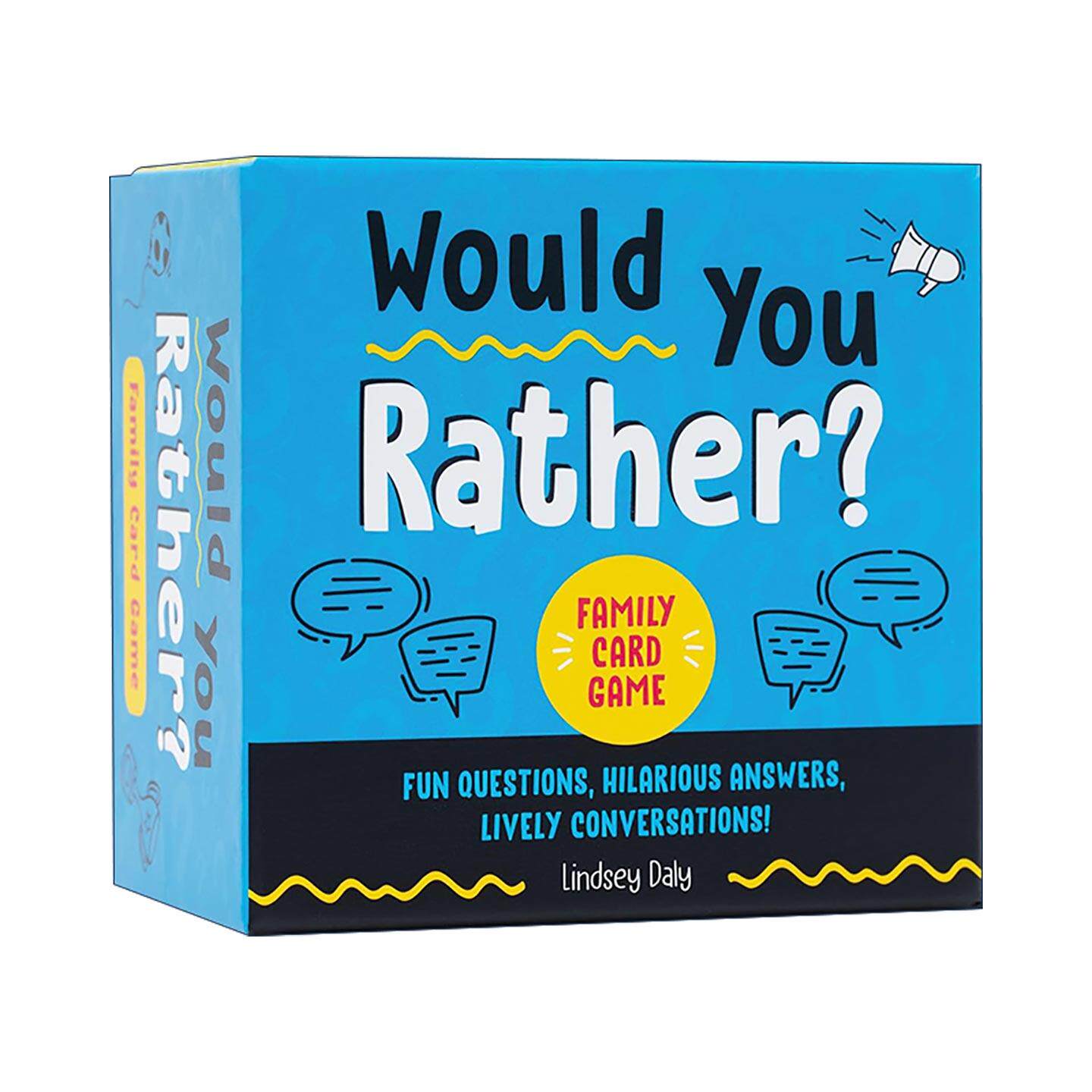 英文原版 Would You Rather Family Card Game 你愿意吗 家庭纸牌游戏 脑筋急转弯 儿童益智谜题游戏活动书 亲子互动 英文版