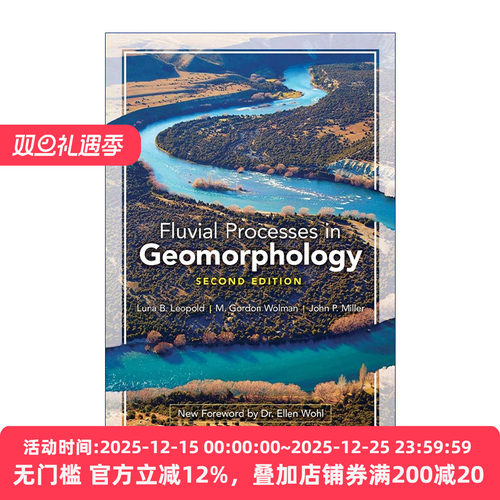 英文原版 Fluvial Processes in Geomorphology 地貌学中的河流演变 第二版 Luna B. Leopold 英文版 进口英语原版书籍