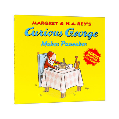 Curious George Makes Pancakes 好奇猴乔治做煎饼 平装绘本 英语图画故事书 启蒙早教