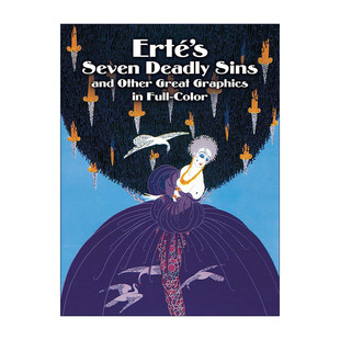Color Sins Deadly 英文原版 Other Full 埃尔特 Seven Graphics Great 进口英语书籍 七宗罪及其他全彩插画集 and Erté