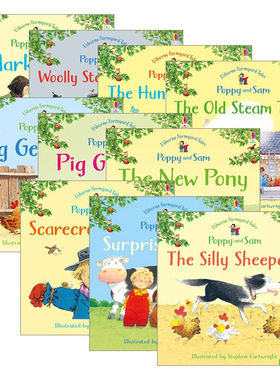 农场故事系列10册套装 Farmyard Tales Poppy and Sam 英文原版儿童英语启蒙 短篇图画故事绘本 饥饿的驴子 小马的故事