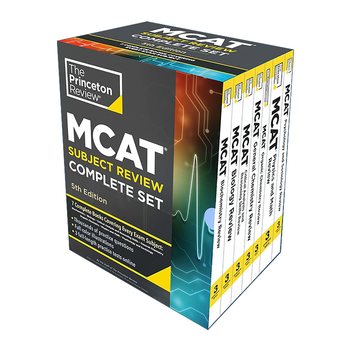 英文原版 Princeton Review MCAT Subject Review Complete Box Set 5th Edition 普林斯顿美国医学研究生院入学考试备考指南7本 - 实物图