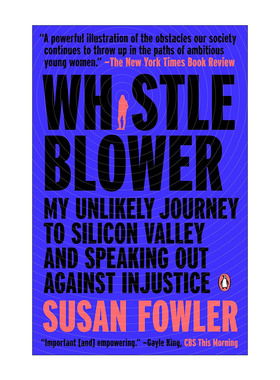 英文原版 Whistleblower 吹哨者 通往硅谷的艰难之旅 反对职场骚扰 生产微服务作者Susan Fowler自传 英文版 进口英语原版书籍