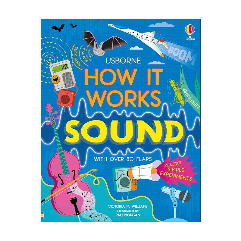 英文原版 Usborne How It Works Sound 声音是如何传播的 尤斯伯恩儿童科普百科纸板翻翻书 英文版 进口英语原版书籍