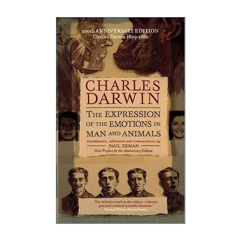 英文原版 The Expression Of The Emotions In Man And Animals 人类和动物的情感表达 查尔斯达尔文 200周年纪念版 英文版