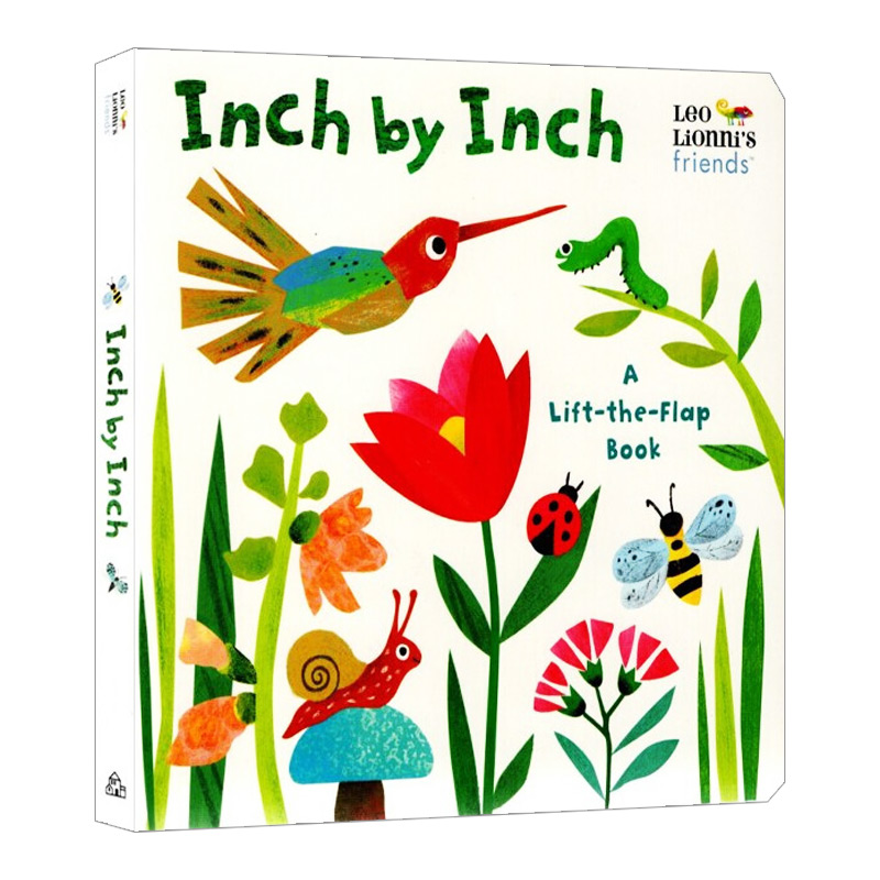 英文原版绘本 Inch by Inch A Lift-the-Flap Book 一寸虫 凯迪克奖作者 李欧·李奥尼 纸板书 英文版 进口英语原版书籍