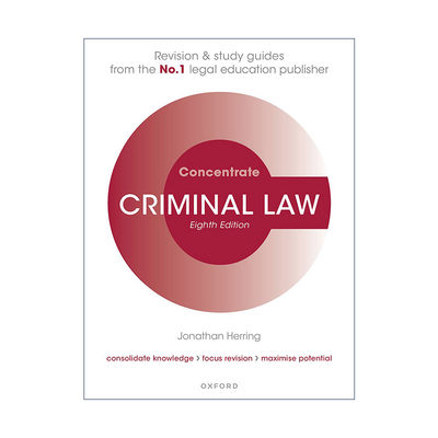 英文原版 Criminal Law Concentrate 刑法浓缩版 法律修订与学习指南 第八版 Jonathan Herring 英文版 进口英语原版书籍