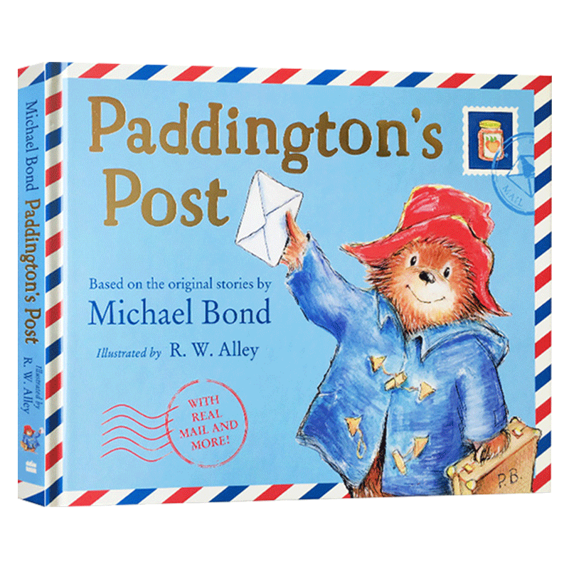 帕丁顿熊的邮件 Paddington's Post 帕丁顿熊的明信片 英文原版儿童互动游戏书绘本 精装 帕丁顿熊的英国之旅 进口英语书籍