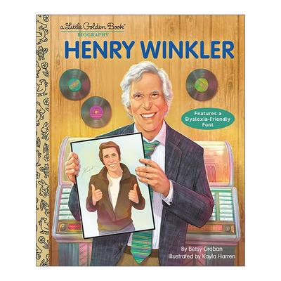 英文原版 Henry Winkler A Little Golden Book Biography 亨利·温克勒 儿童传记绘本 兰登书屋精装小金书 进口英语原版书籍