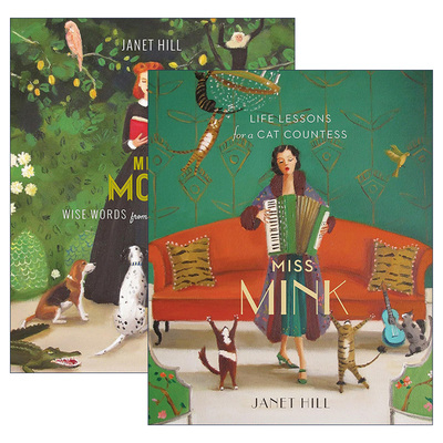 Janet Hill系列2册 儿童精装绘本 猫咪/狗狗哲学