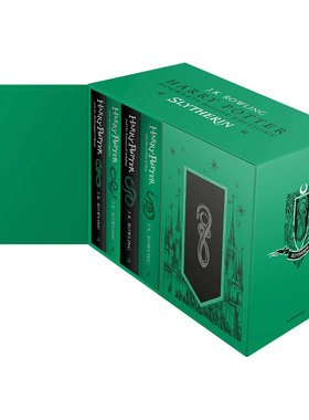 Harry Potter Slytherin House Editions Hardback Box Set 哈利波特1-7册套装 斯莱特林学院版 精装 英文原版儿童奇幻小说