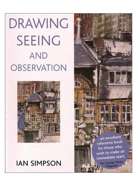 英文原版 Drawing Seeing and Observation 伊恩·辛普森 绘画基础技巧 观看与观察 英文版 进口英语原版书籍