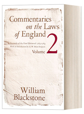 英文原版 Commentaries on the Laws of England  Volume 2 英国法释义 卷二 William Blackstone 英文版 进口英语原版书籍