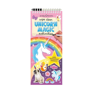 Roger 独角兽魔法 Wipe Unicorn 英文原版 Magic Clean 擦擦书 Priddy 儿童英语单词学习 进口书籍 Activities
